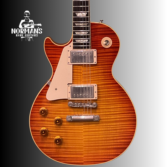 1998 Gibson Les Paul Standard R9 Left Handed Electric Guitar Sunburst Flame