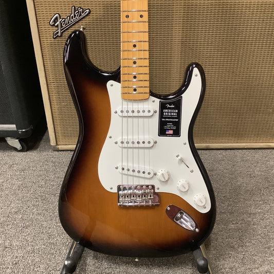 Brand New Fender AM Original 50's Stratocaster Maple Neck, Two Tone Sunburst