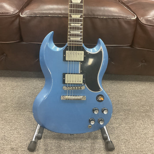 2018 Gibson Custom Shop SG Les Paul Aged Pelham Blue