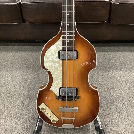 1990's Hofner Lefty Bass Sunburst