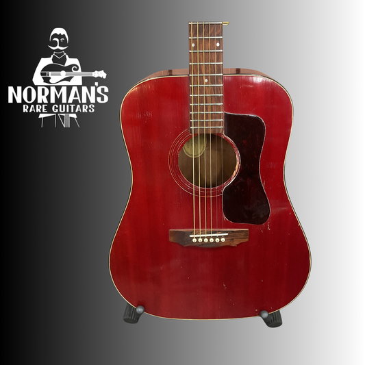 1974 Guild D-25C Cherry Red Acoustic Electric