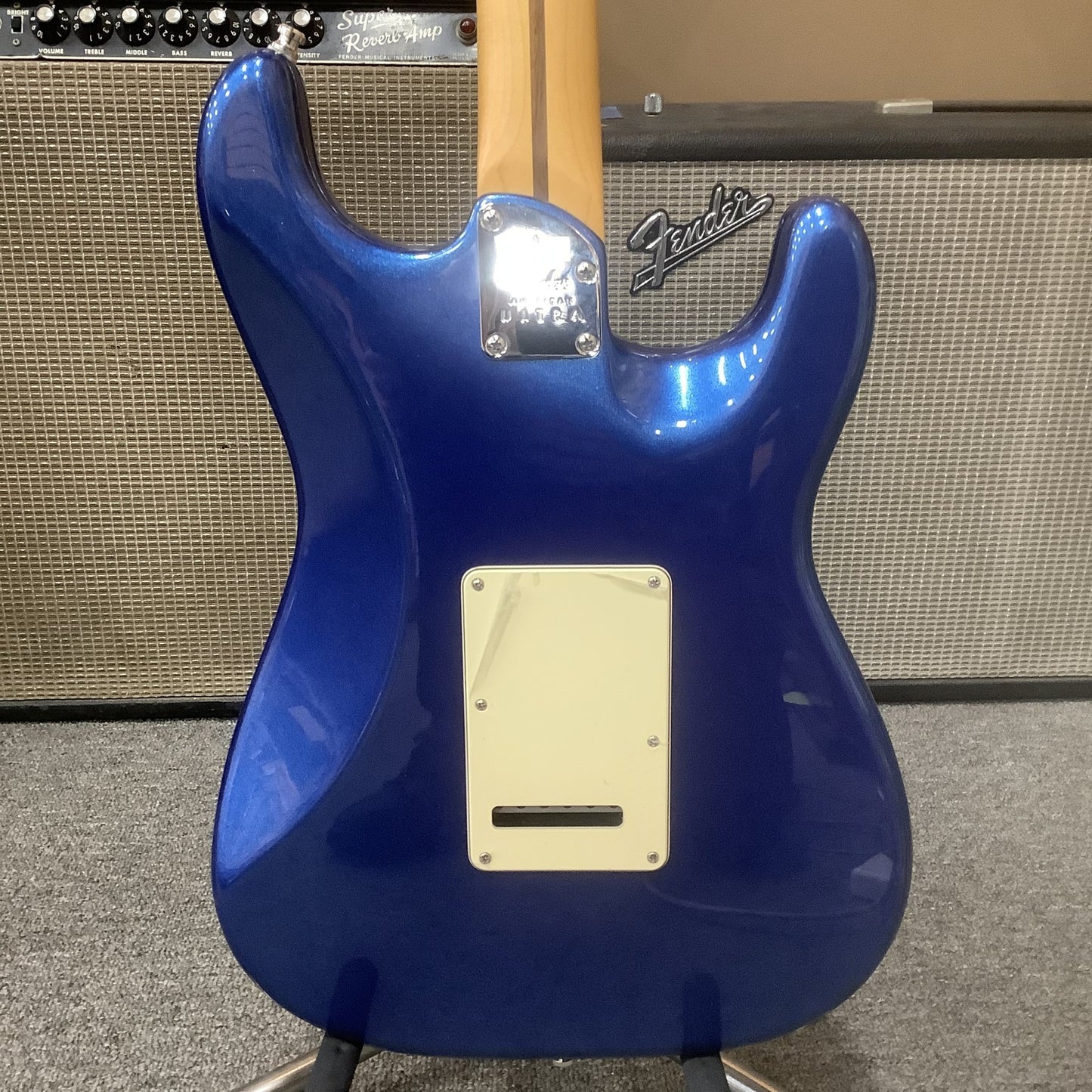 2021 Fender American Ultra Stratocaster Metallic Blue Left Handed