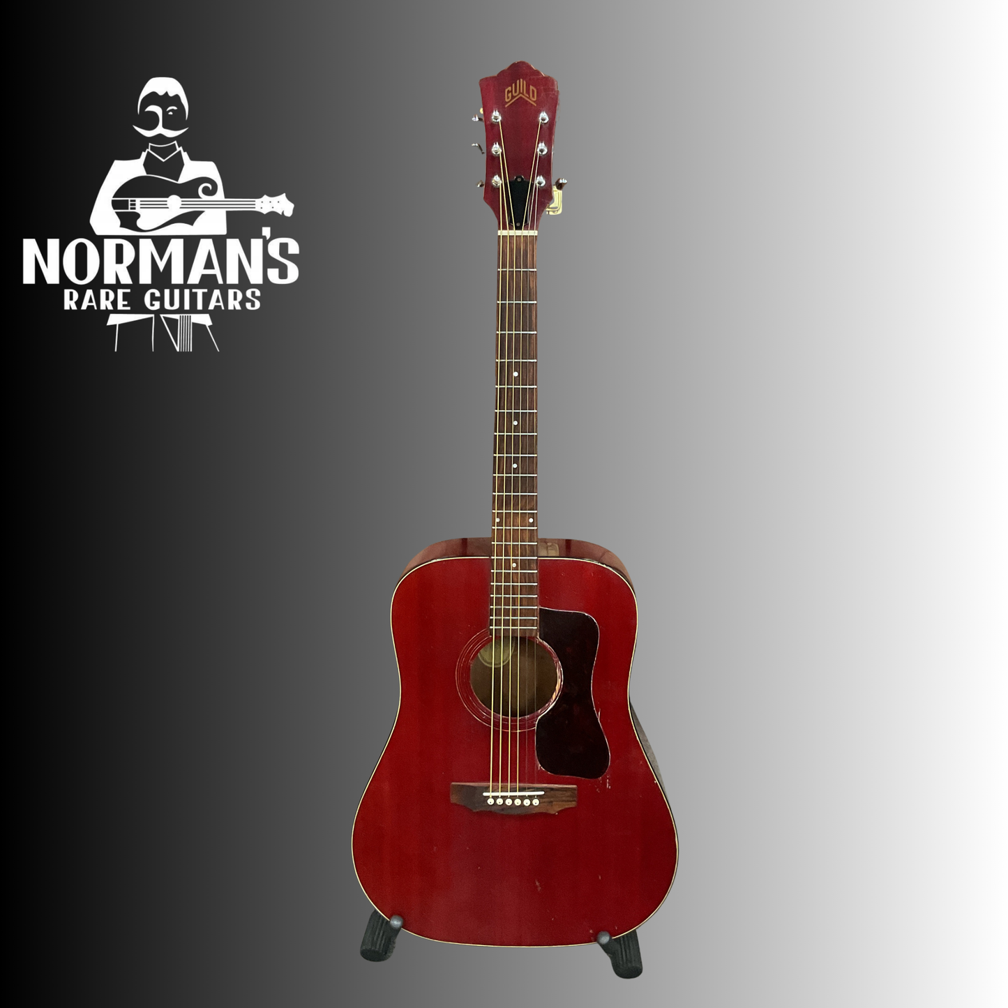1974 Guild D-25C Cherry Red Acoustic Electric