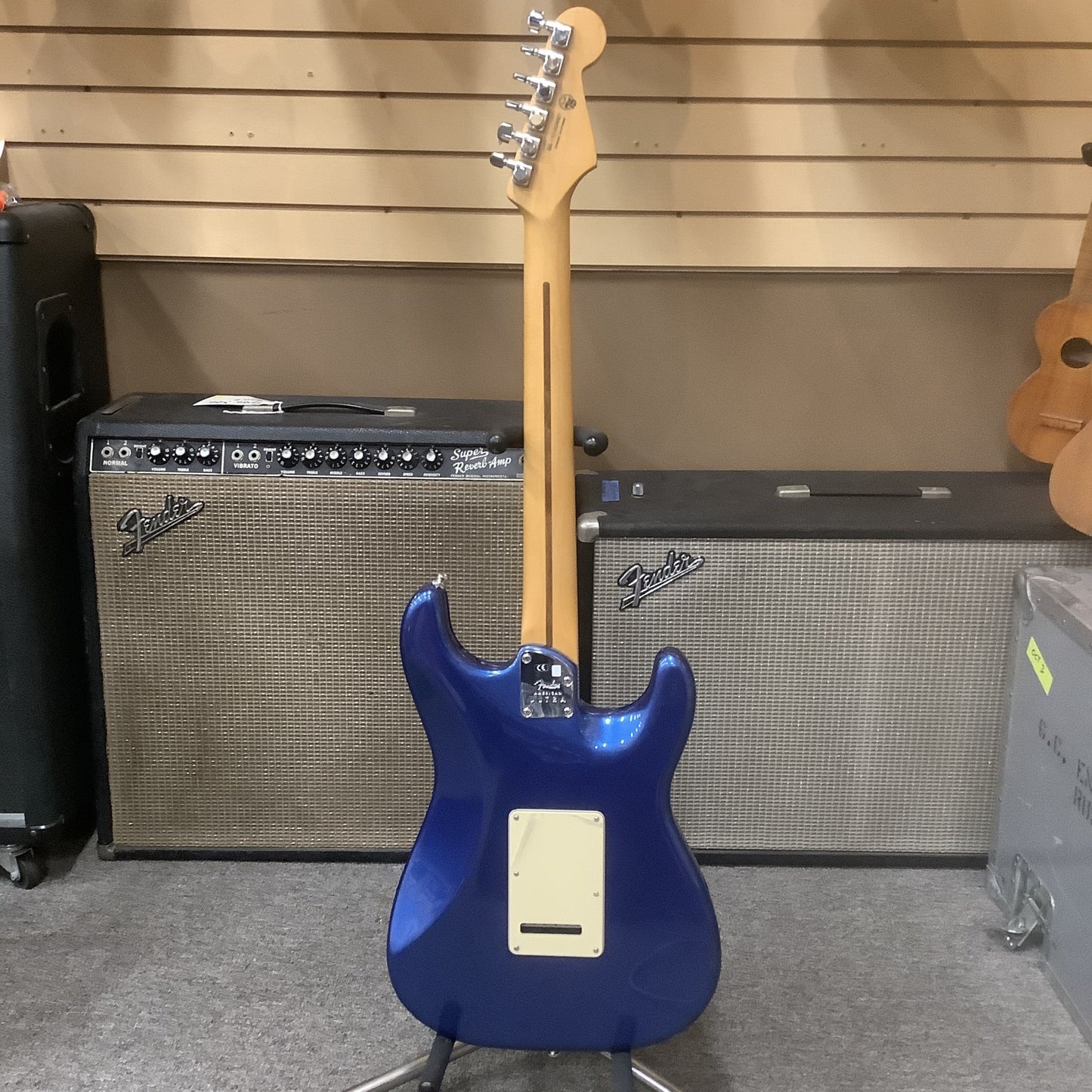 2021 Fender American Ultra Stratocaster Metallic Blue Left Handed