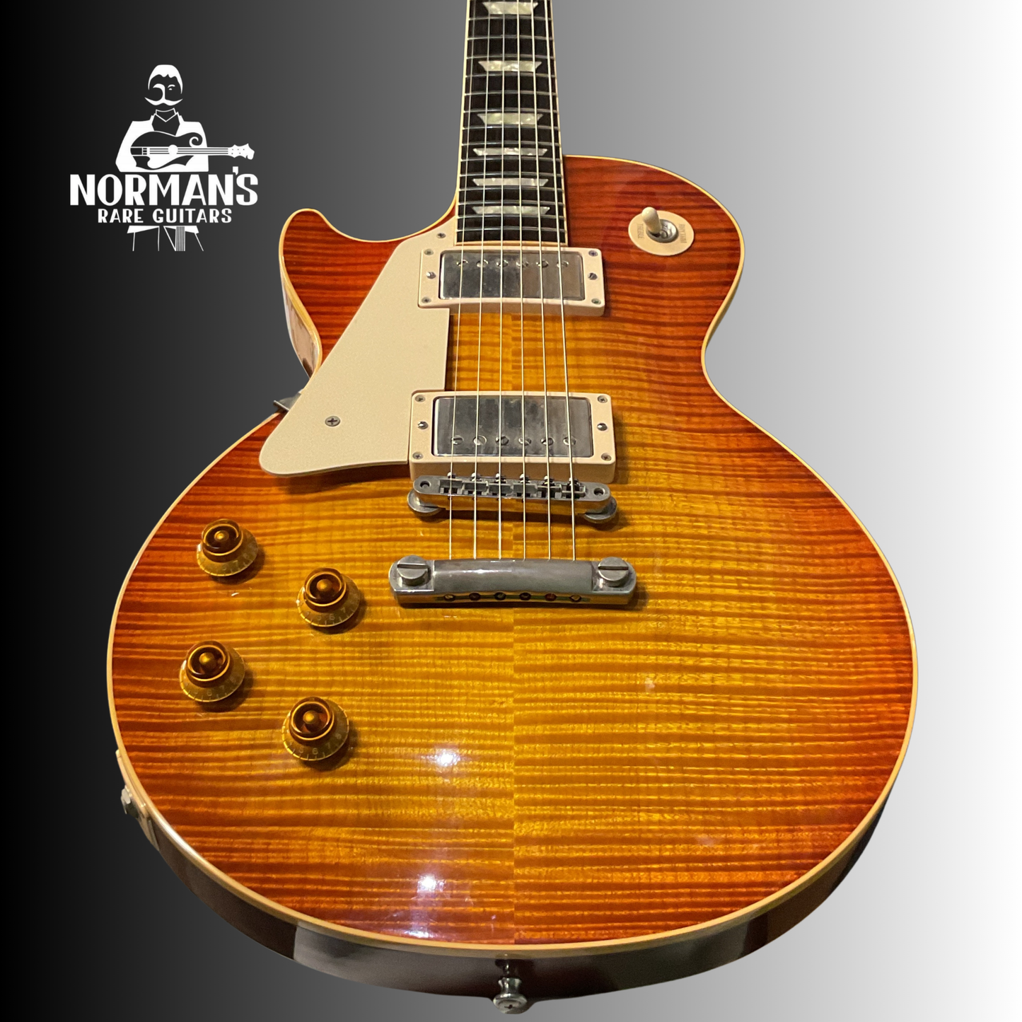 1998 Gibson Les Paul Standard R9 Left Handed Electric Guitar Sunburst Flame