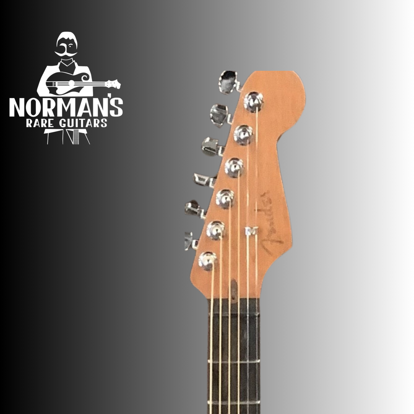 Used Fender Strat Acoustasonic Black Made In USA