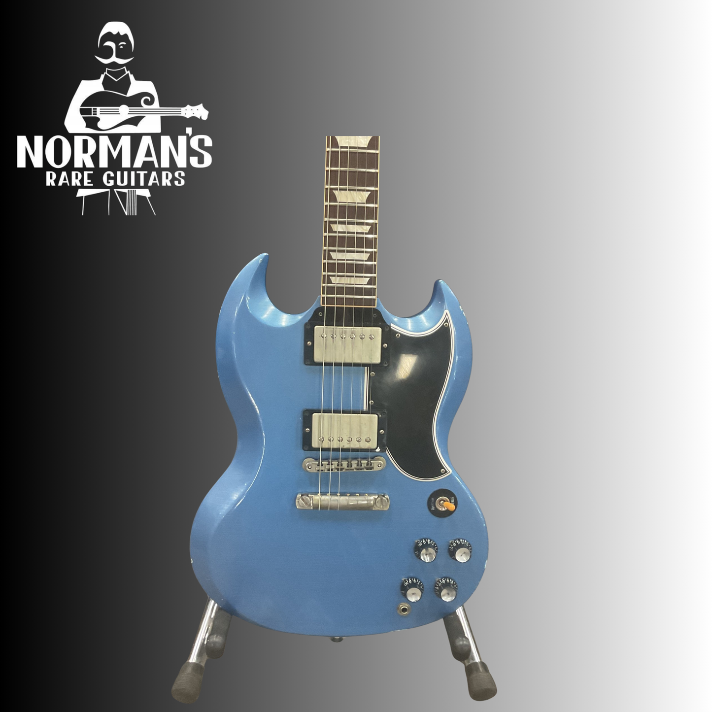 2018 Gibson Custom Shop SG Les Paul Aged Pelham Blue