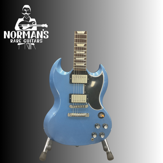 2018 Gibson Custom Shop SG Les Paul Aged Pelham Blue