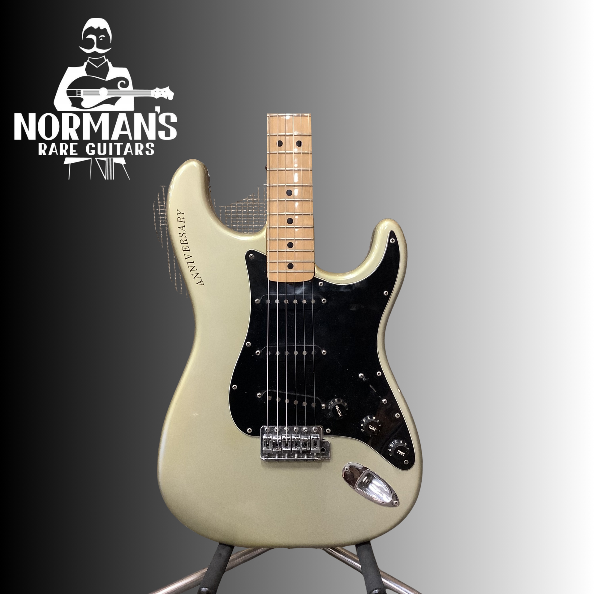 ギター Fender USA Stratocaster Anniversary 1979 1979 Fender Anniversary Stratocaster Silver – Norman's Rare Guitars