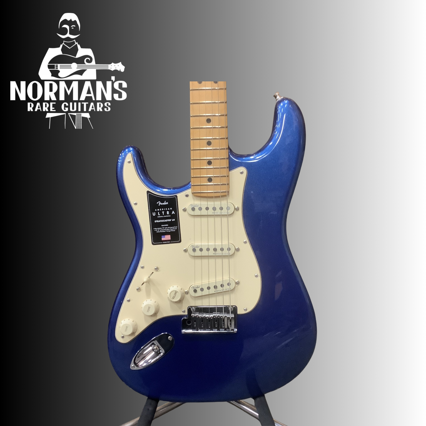 2021 Fender American Ultra Stratocaster Metallic Blue Left Handed