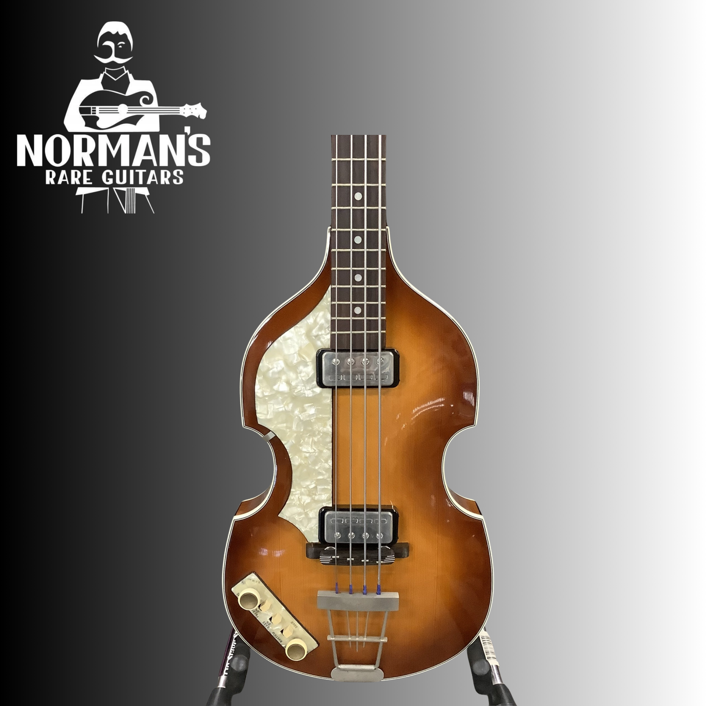 1990's Hofner Lefty Bass Sunburst