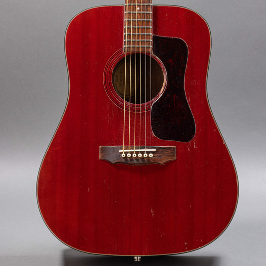 1974 Guild D-25C Cherry Red Acoustic Electric