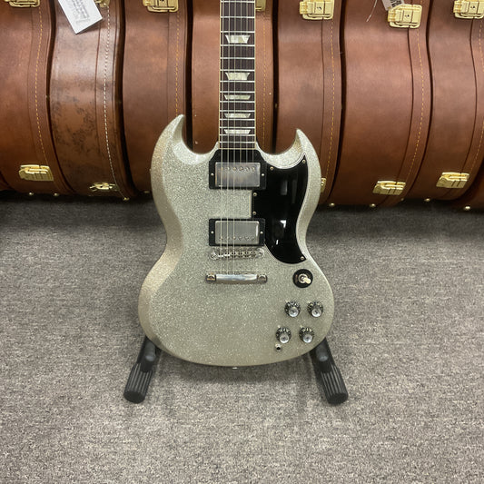 2022 Gibson Custom '61 SG STD Antique Silver Sparkle