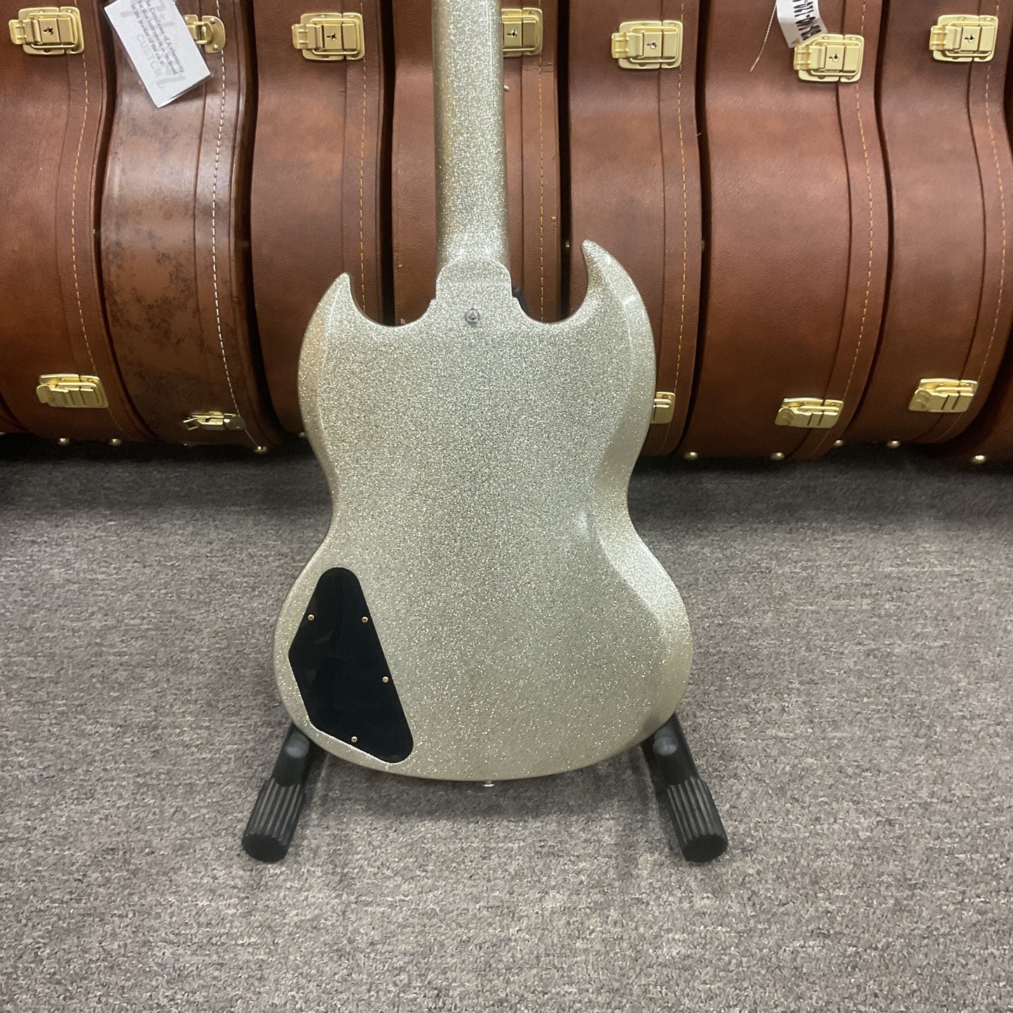 2022 Gibson Custom '61 SG STD Antique Silver Sparkle