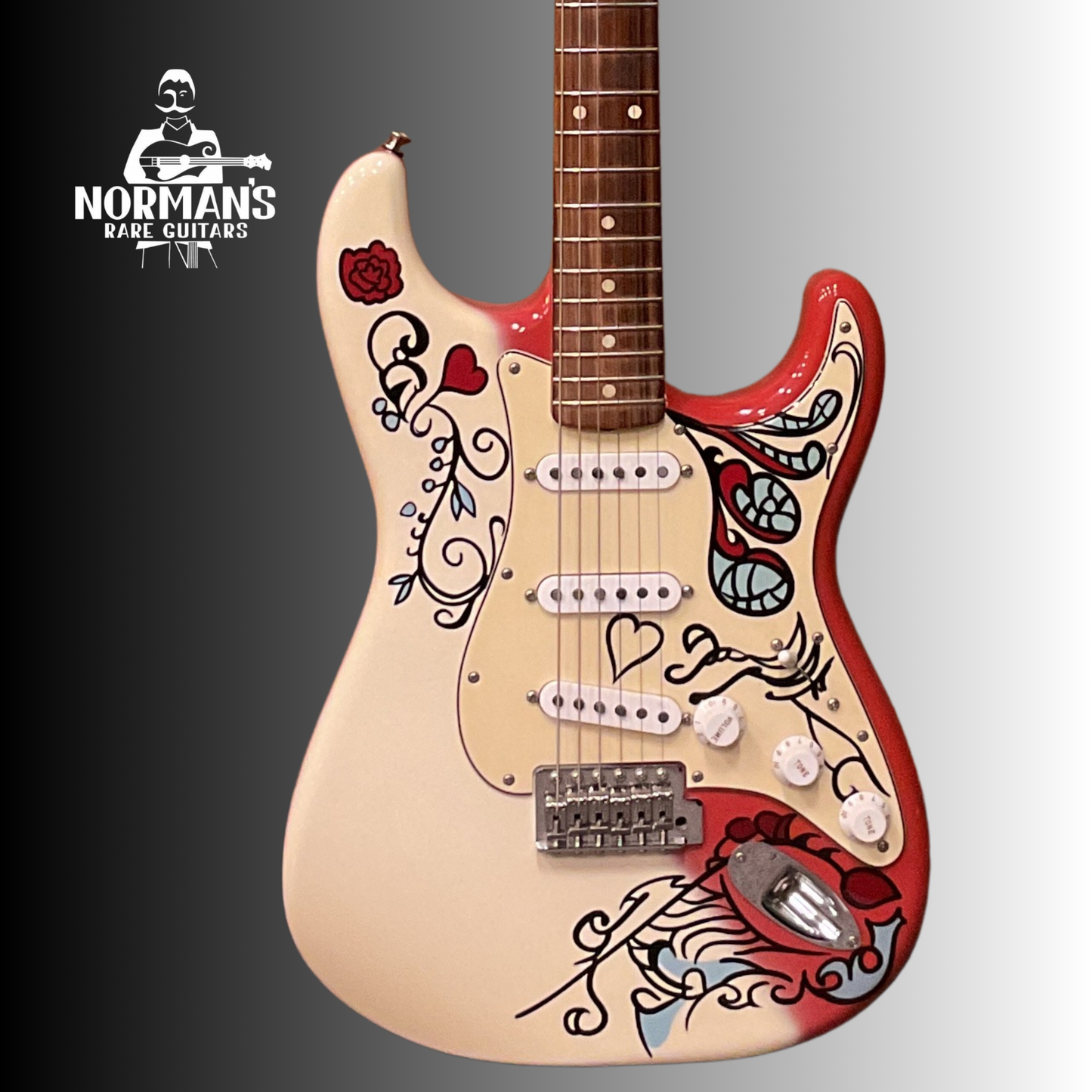 2017 Fender Hendrix Stratocaster Monterrey Fiesta Red Painted