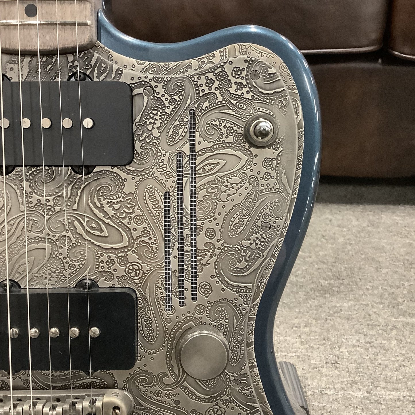 2017 James Trussart Jazzmaster-Style Metallic Blue