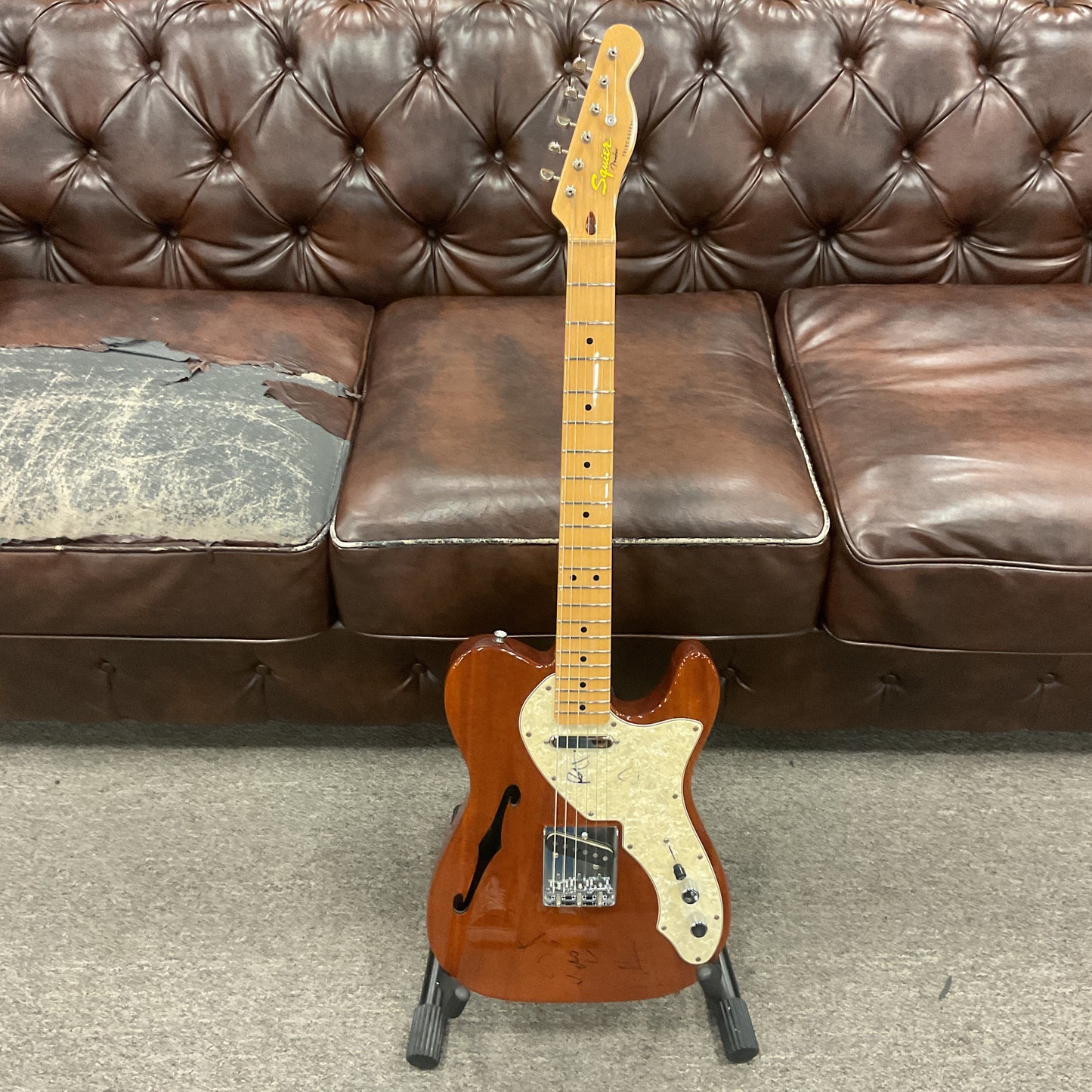2010 Squire Telecaster Thinline Mahogany Autographed By The Foo Fighters