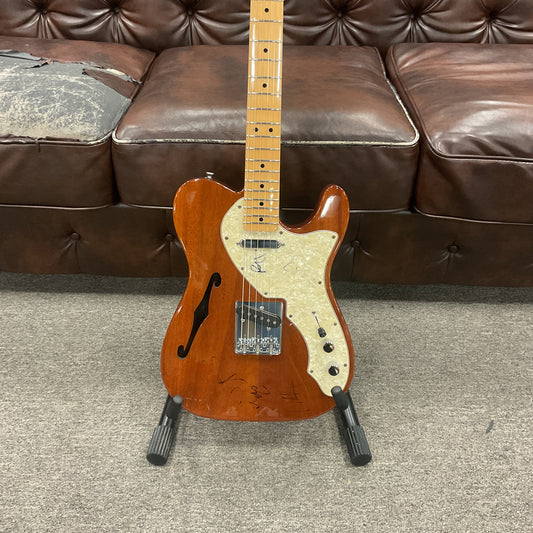 2010 Squire Telecaster Thinline Mahogany Autographed By The Foo Fighters