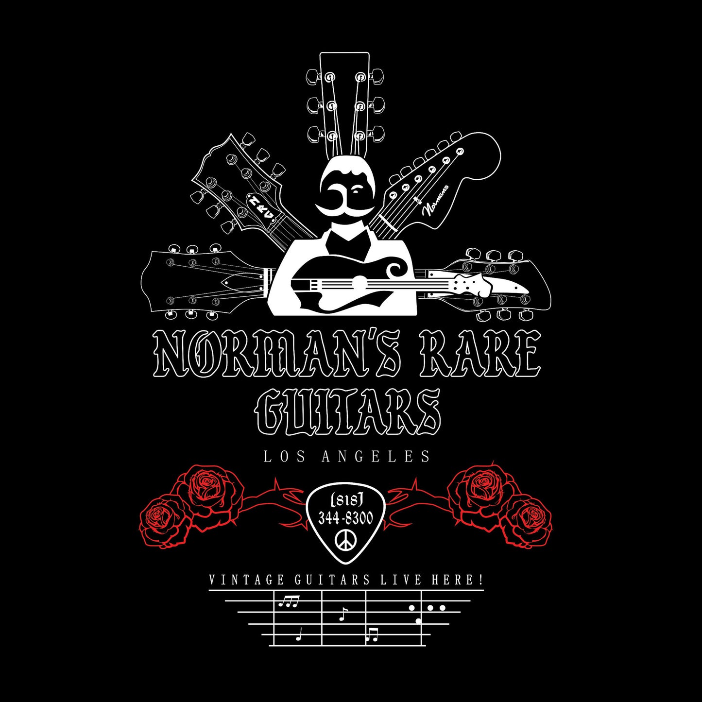 Red Roses Headstock