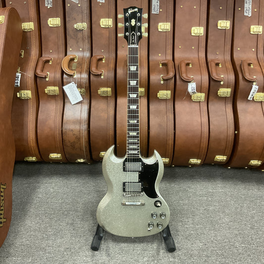 2022 Gibson Custom '61 SG STD Antique Silver Sparkle