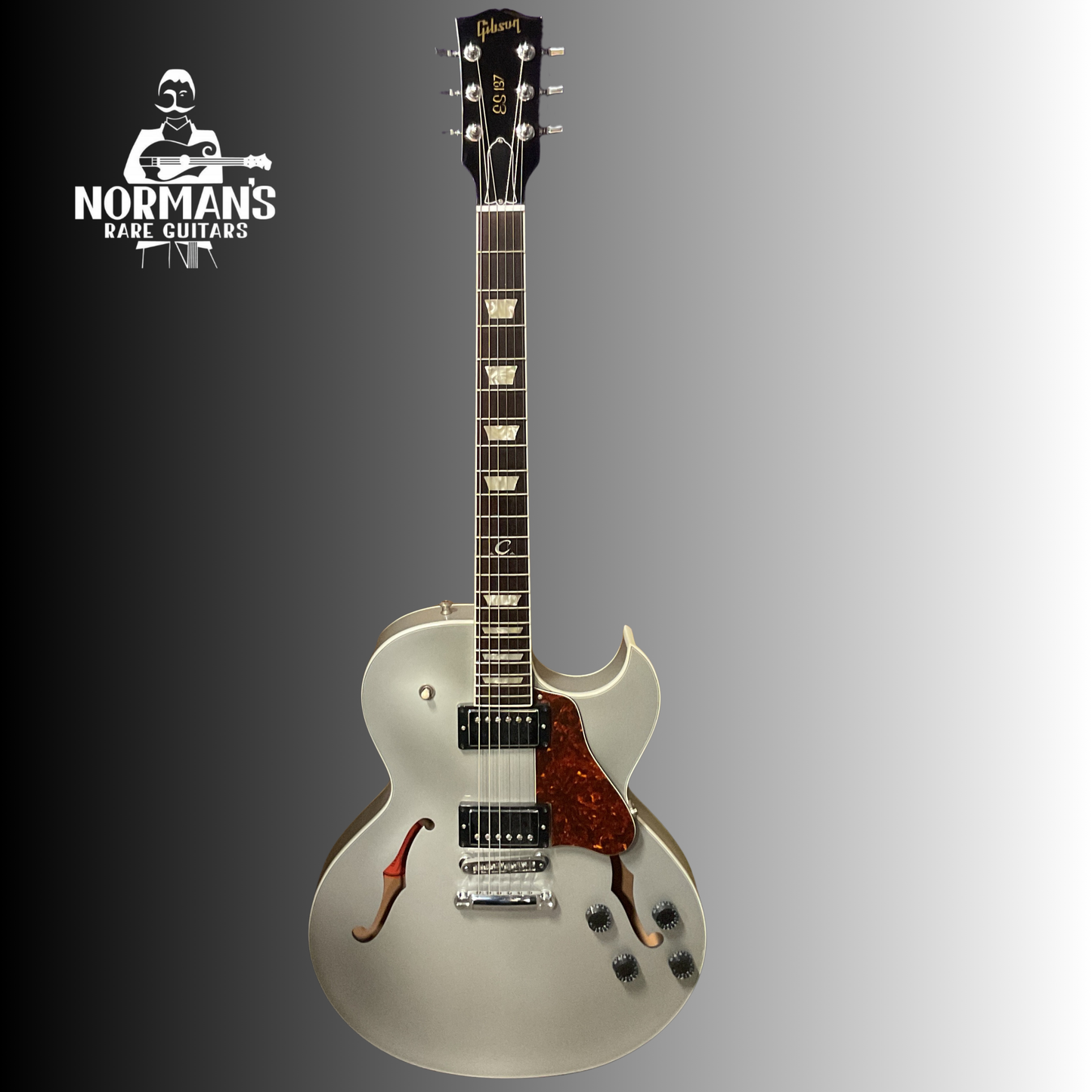 2010 Gibson ES-137 Electric Guitar Silver
