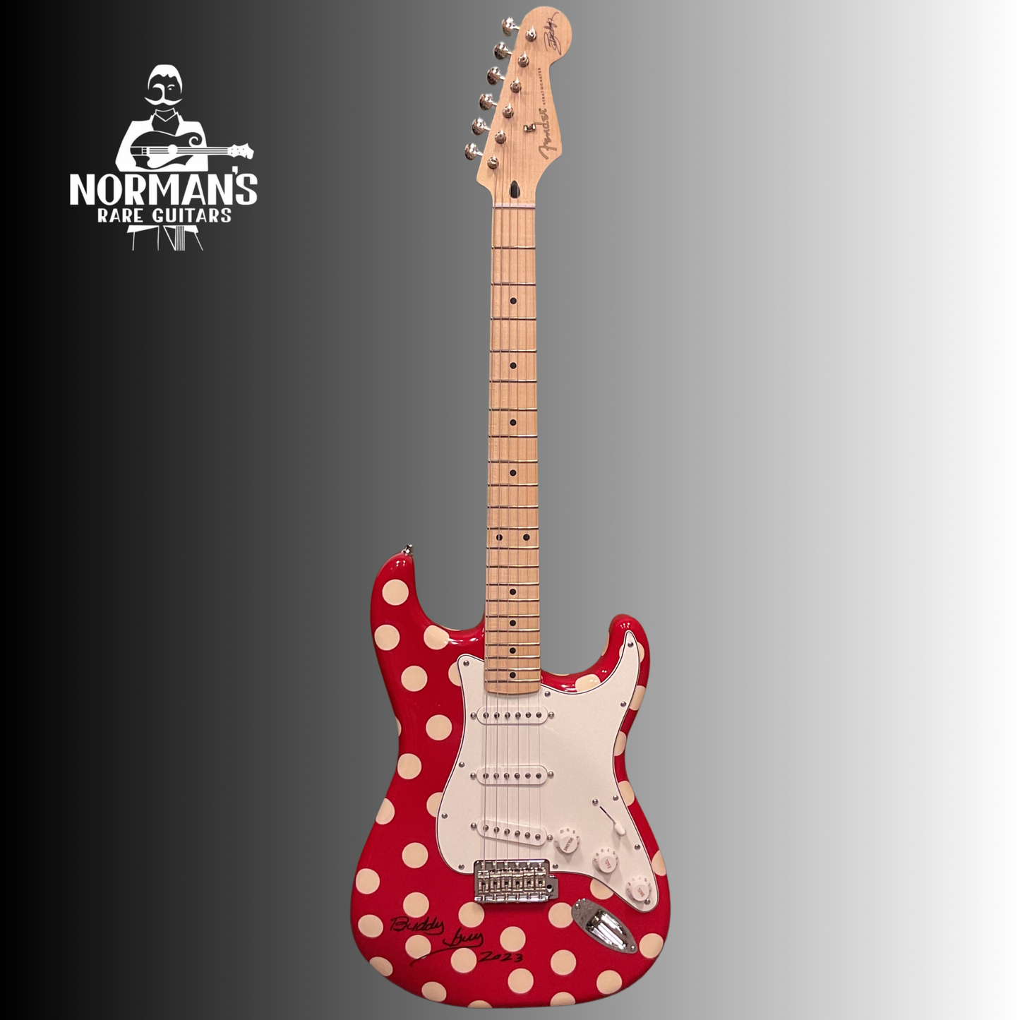 Fender Stratocaster Buddy Guy Autographed Red White Polka Dot