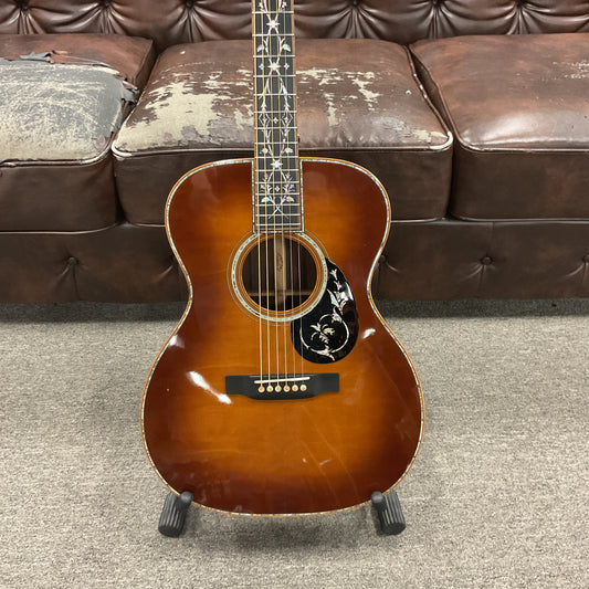 2015 Martin Custom Shop OM-45 Sunburst Guatemalan Rosewood Vine Inlays Shaded Top