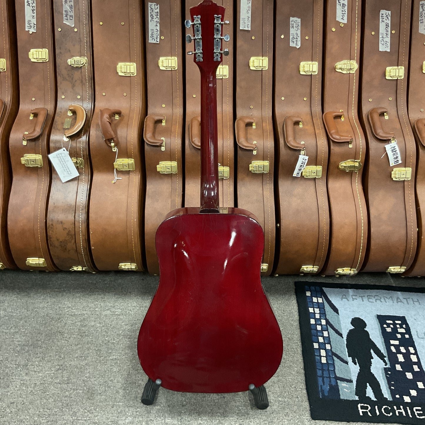 1974 Guild D-25C Cherry Red Acoustic Electric