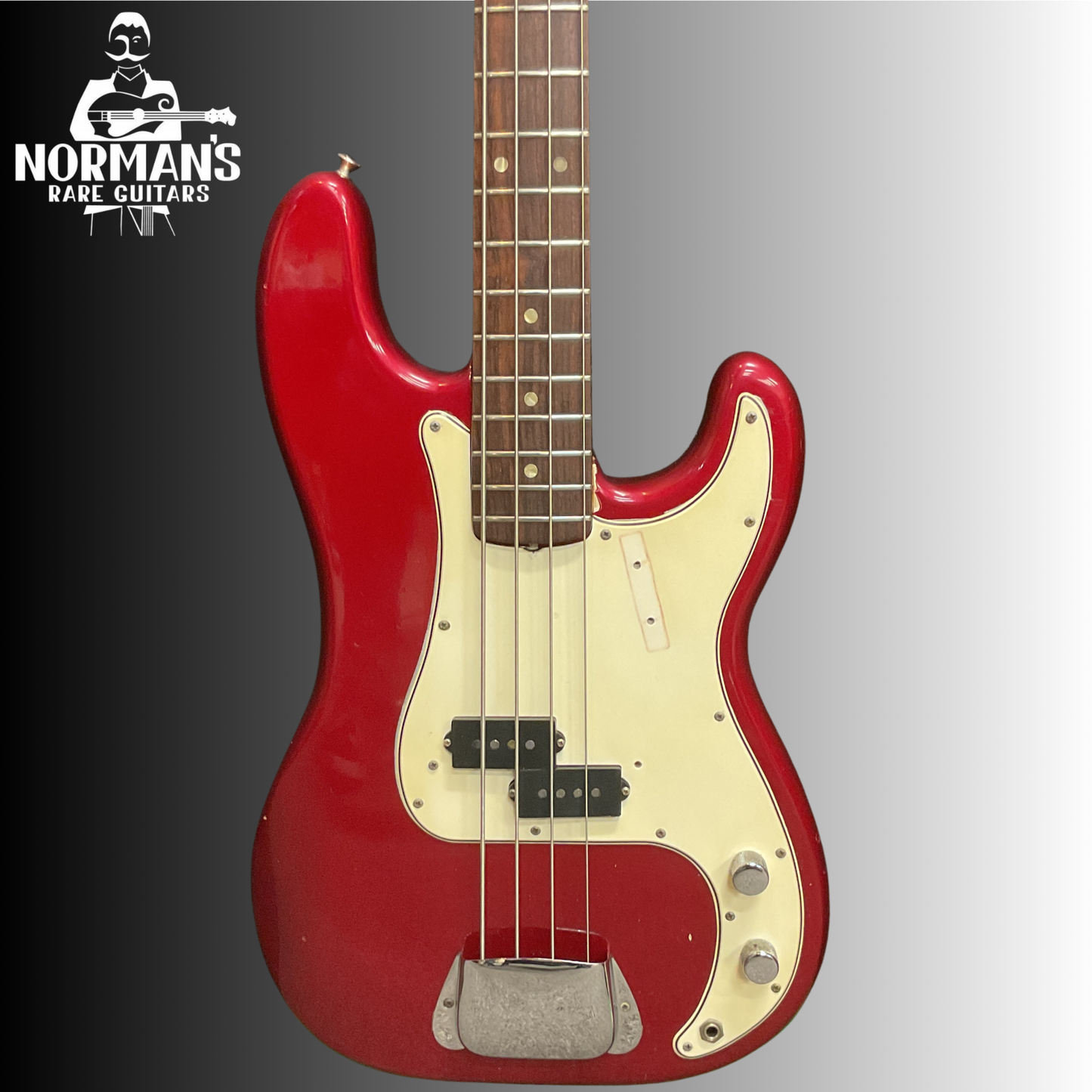 1966 Fender Precision Bass Candy Apple Red Very Rare!