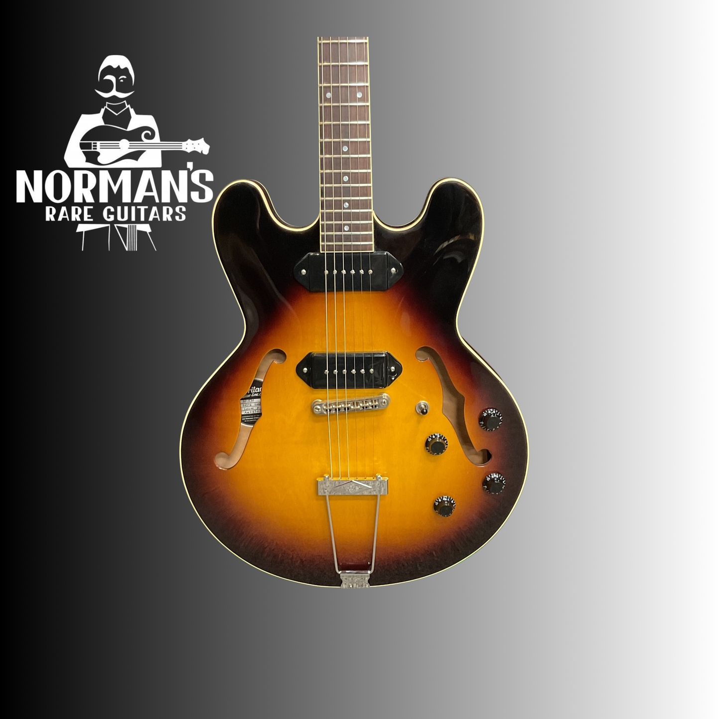 2000's Heritage H-530 Thin Hollow Body Electric Guitar Sunburst