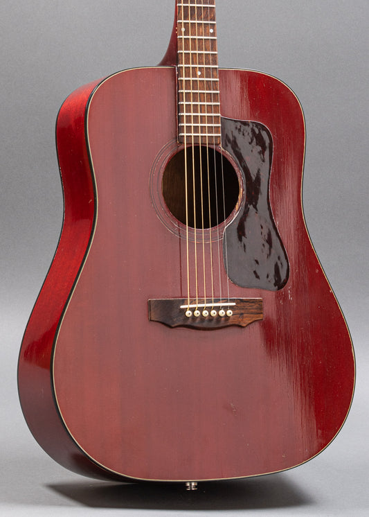 1974 Guild D-25C Cherry Red Acoustic Electric